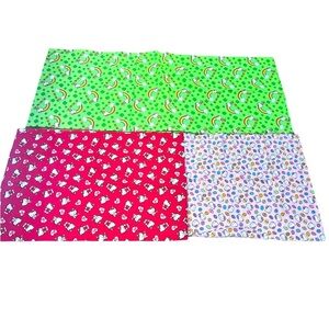 Hello Kitty Pillow Cases x 4 Vintage Handmade